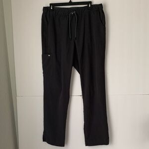 Koi Next Gen Women’s Scrub Charcoal Gray Elastic Waist Drawstring Pants Size L R